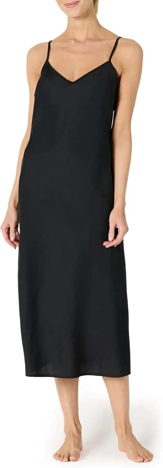 Amazon Essentials Women's Soft Satin Sleeveless Cami Midi Nightgown