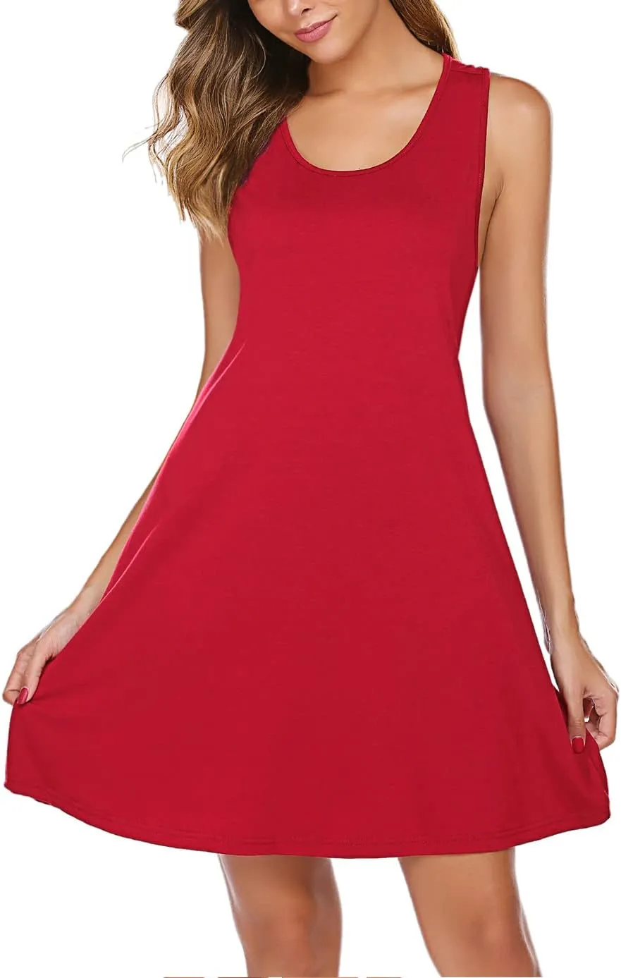 Avidlove Sleepwear for Women Tank Nightgown Chemise Racerback Sleeveless Sleep Dress
