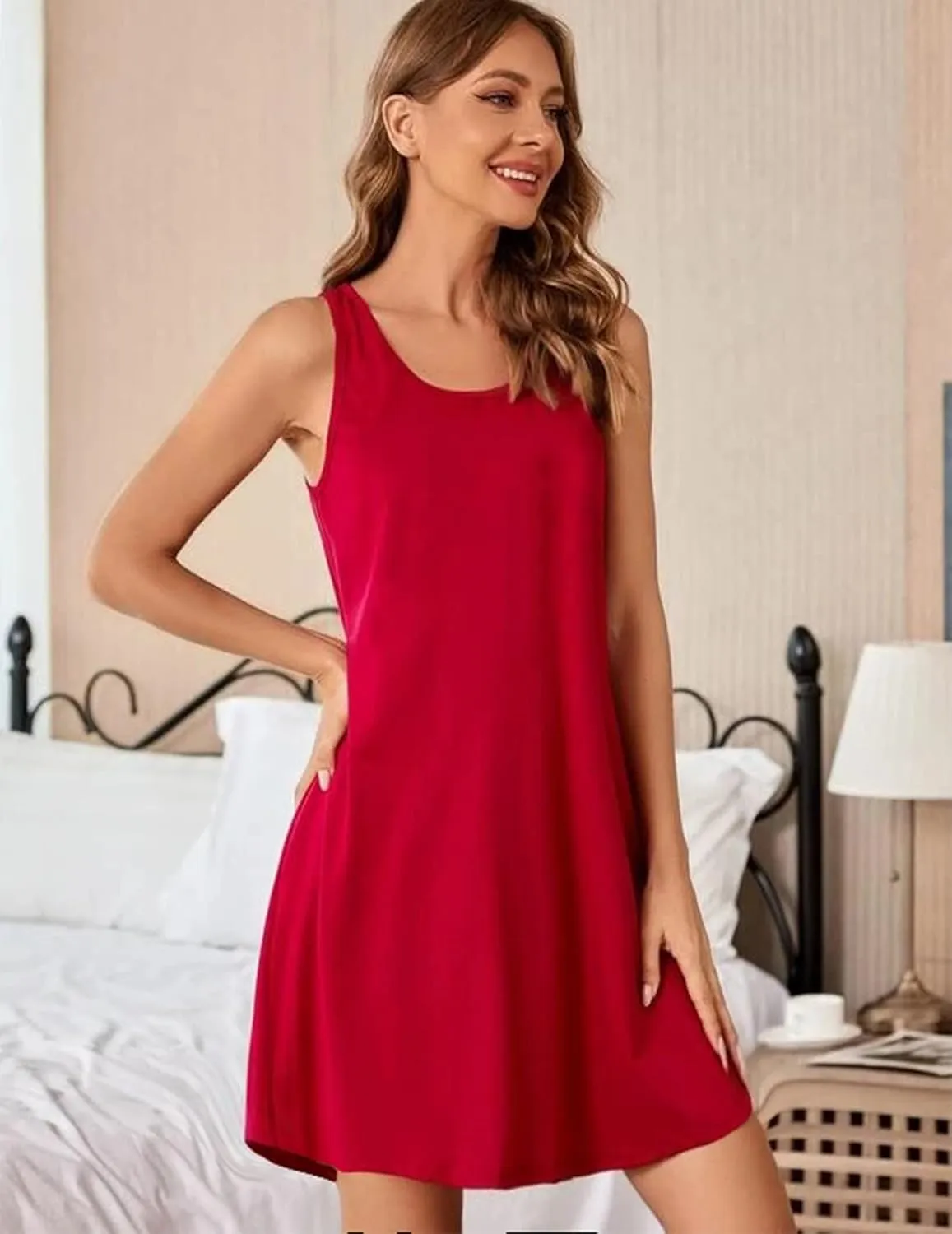 Avidlove Sleepwear for Women Tank Nightgown Chemise Racerback Sleeveless Sleep Dress