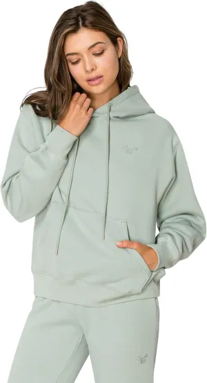 Cali1850 Women's Cloud Nine Fleece Pullover Hoodie  Relaxed Boyfriend Fit, Double-Layer Hood, Ribbed Cuffs and Hem