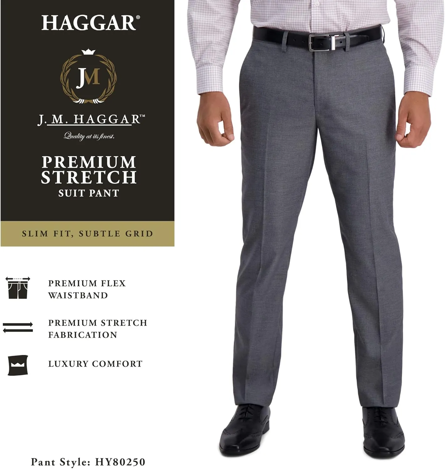 Haggar Men's Stripe Slim-Fit Suit Separate Jacket