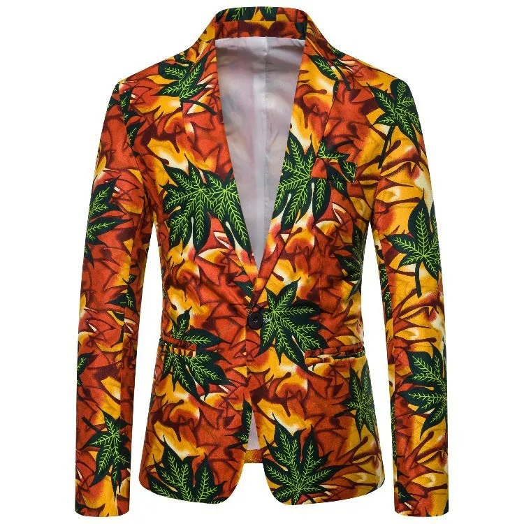 Indian Ethnic Style Men's Single Breasted Leisure Suit