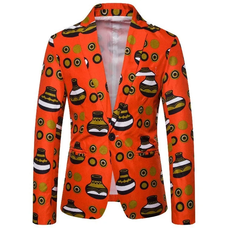 Indian Ethnic Style Men's Single Breasted Leisure Suit