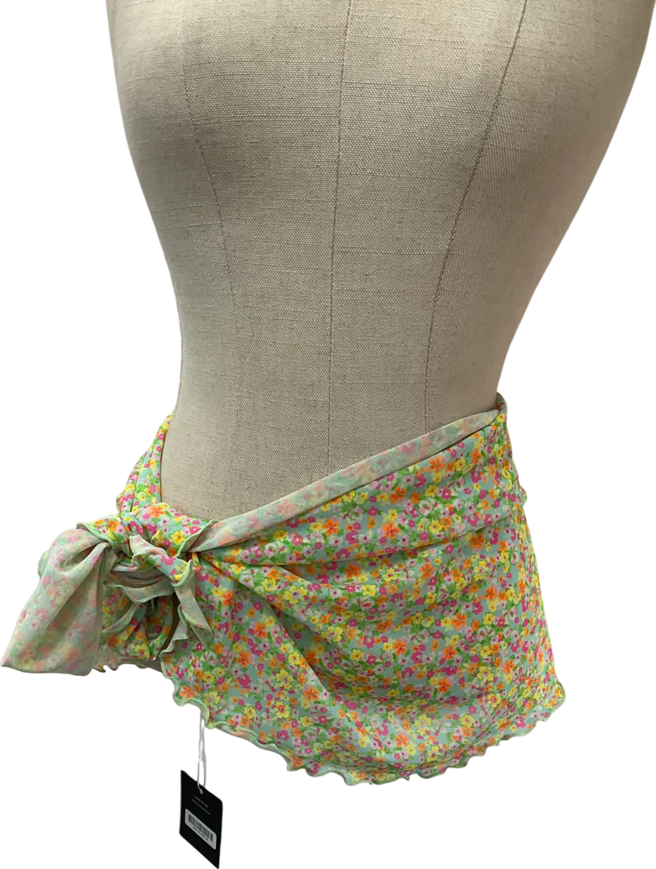 Lounge x Kulani kinis Green Floral Sarong Cover Up UK M