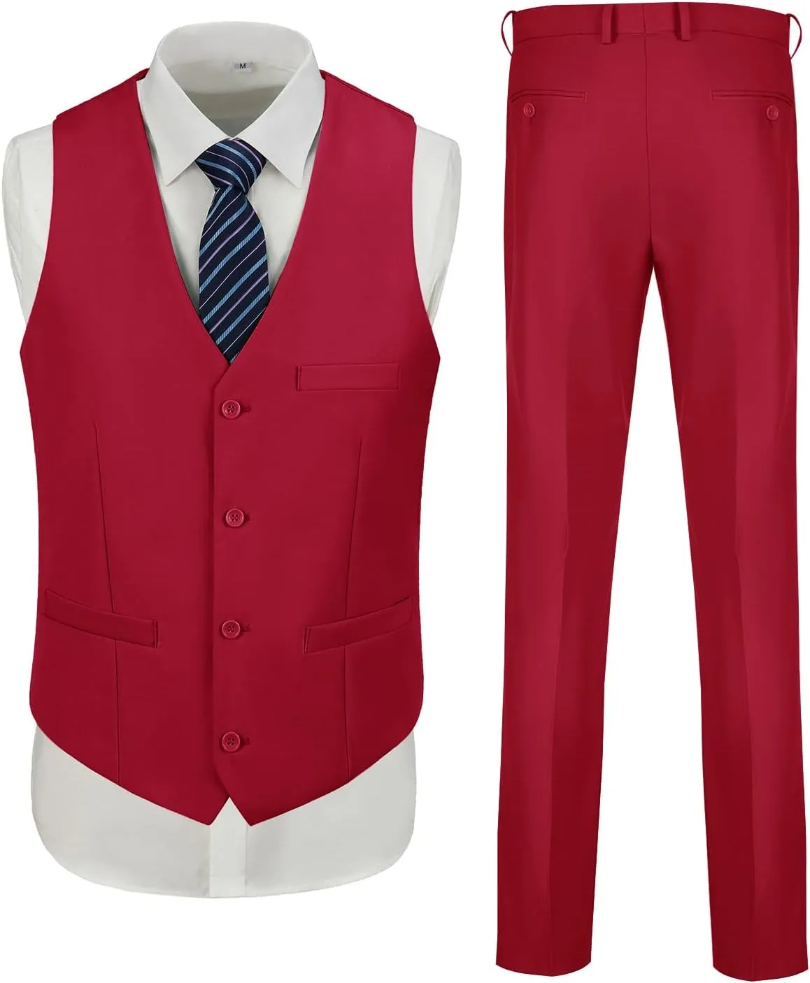 Men Suits 3 Pieces Set Slim Fit Wedding Suit Groomsmen Prom Suit Tuxedo Business Formal Casual Groom Suit Jacket Blazer Pants