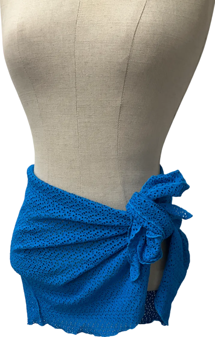Monday Swimwear Blue South Beach Crochet Sarong UK S