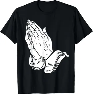 Praying Hands T Shirt - Cool Christian religious Jesus tee T-Shirt