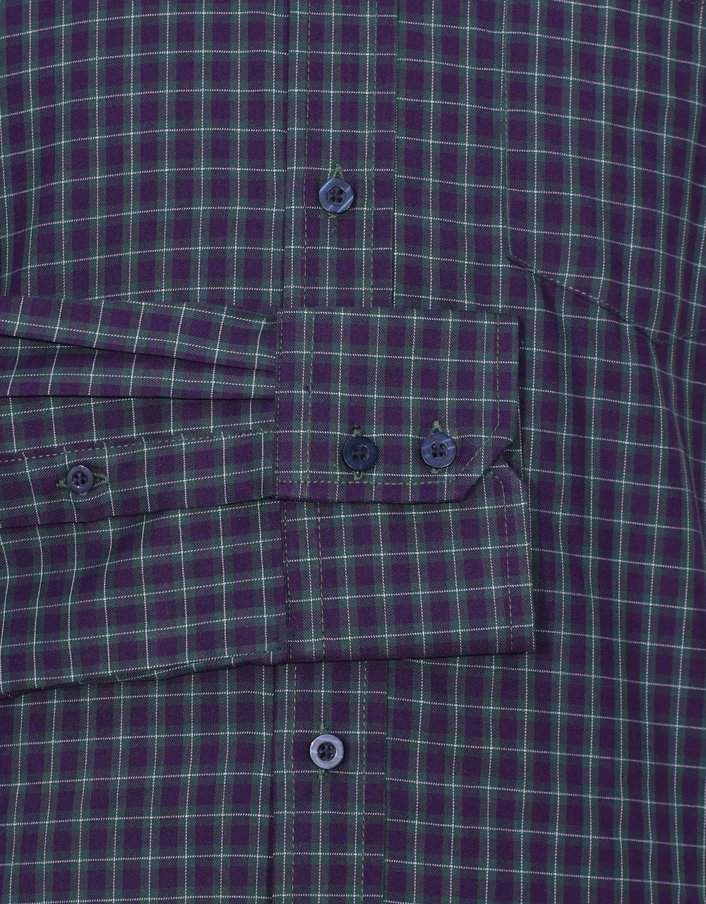 Purple And Green Gingham Check Shirt