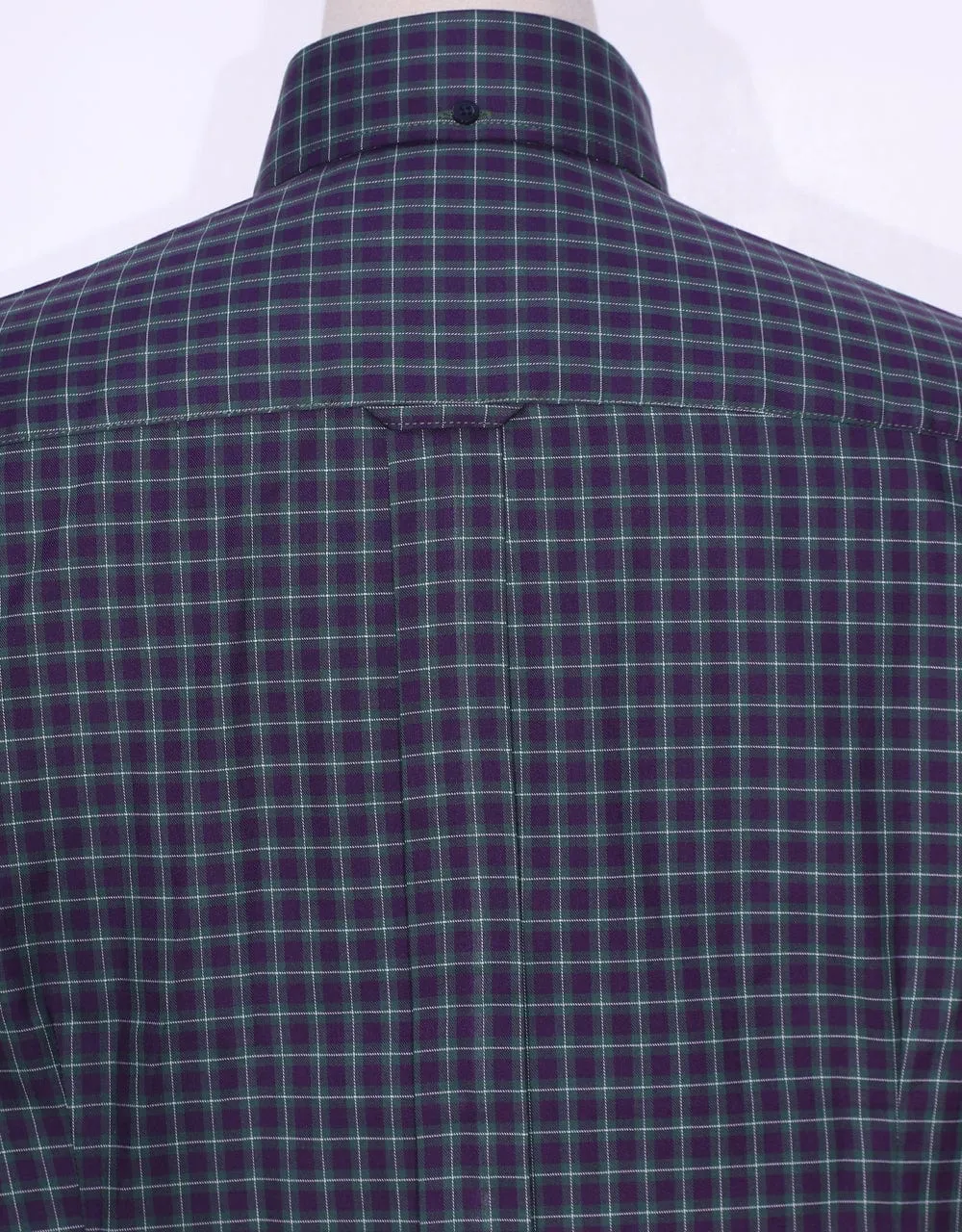 Purple And Green Gingham Check Shirt