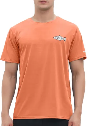 Riverruns UPF 50  UV Sun Protection Fishing Shirt Breathable Quick Dry Swim Shirt Rash Guard Water Beach T-Shirt for Men