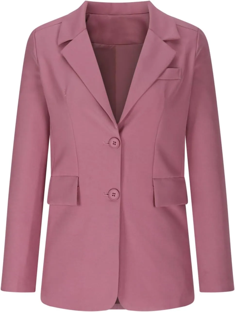 Single Button Business Casual Blazer for Women Long Sleeve with Shoulder Pads Suit Jacket Lapel Going Out Work Suit