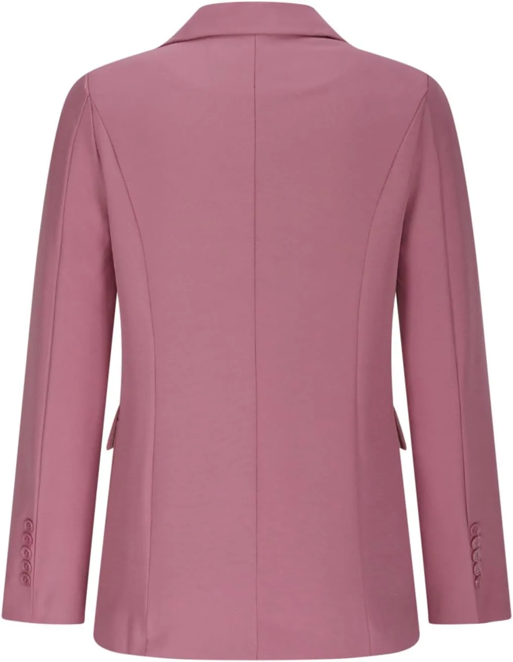 Single Button Business Casual Blazer for Women Long Sleeve with Shoulder Pads Suit Jacket Lapel Going Out Work Suit